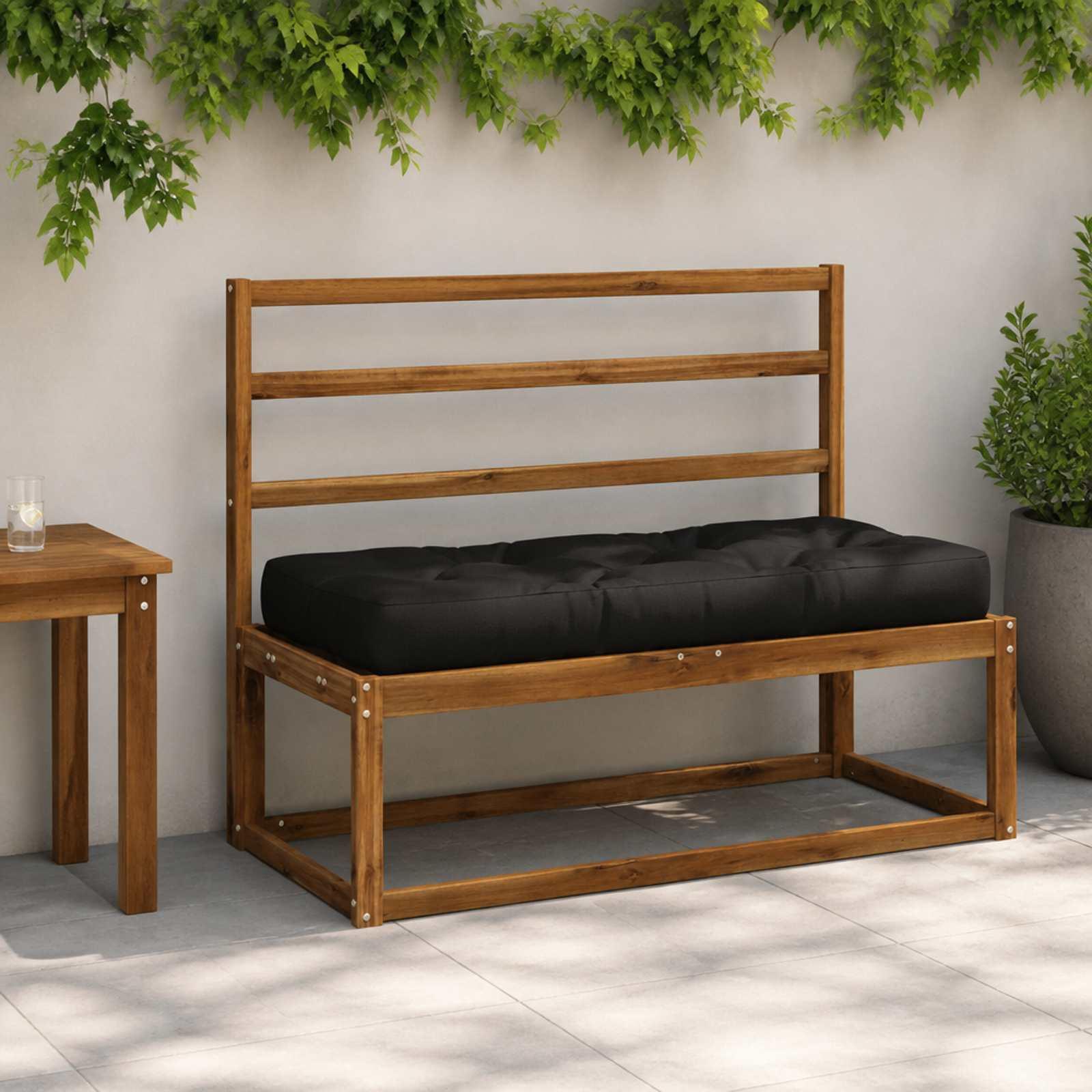 Pallesædepude VIANEN - sort 120 x 50 x 12 cm