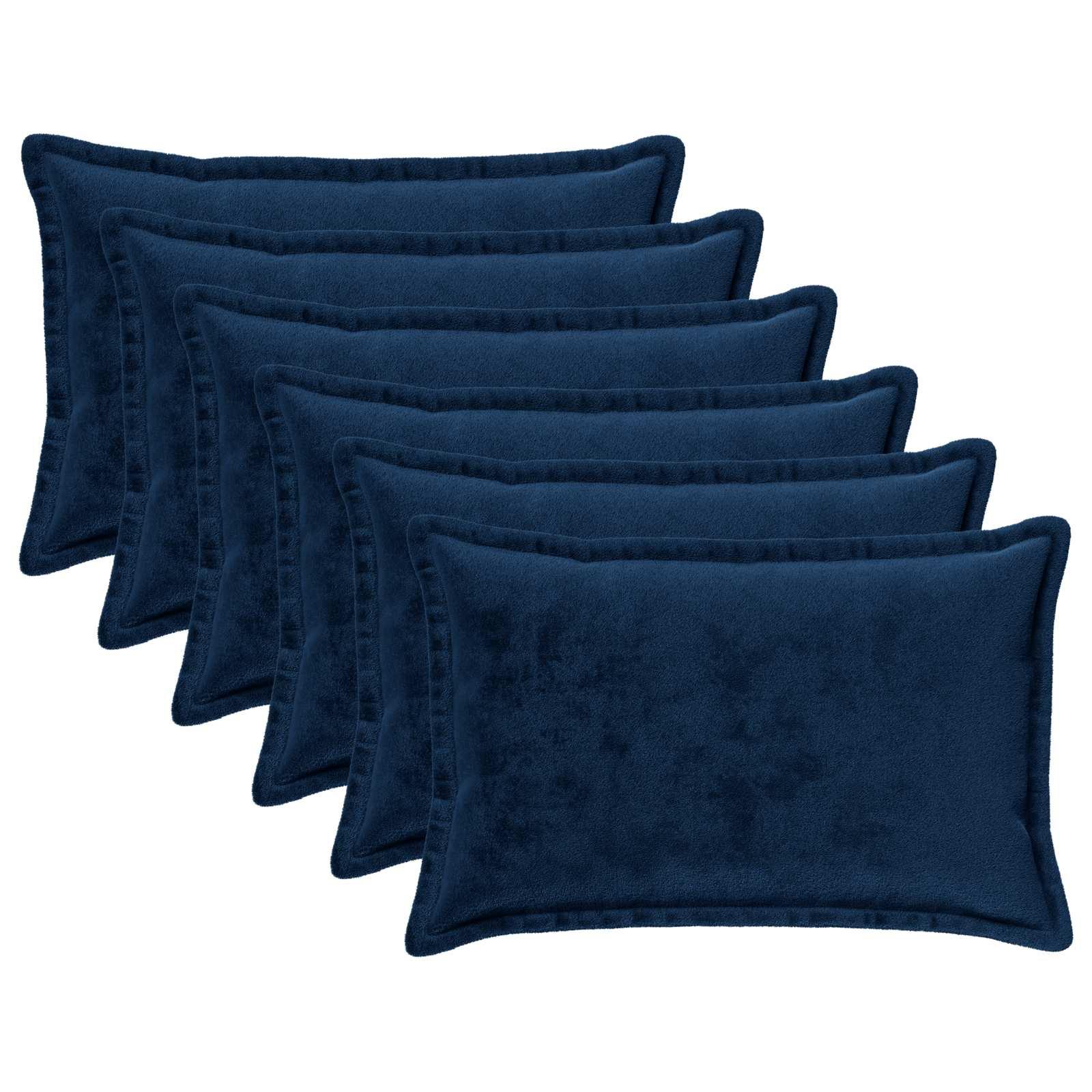 Pudebetræk HOUTEN mørkeblå 50 x 80 cm flannel - 6 stk.