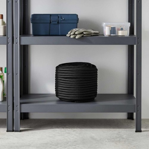 Universaltov i polyester 12 mm 25 m - sort