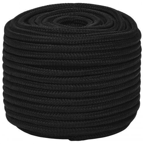 Universaltov i polyester 12 mm 25 m - sort