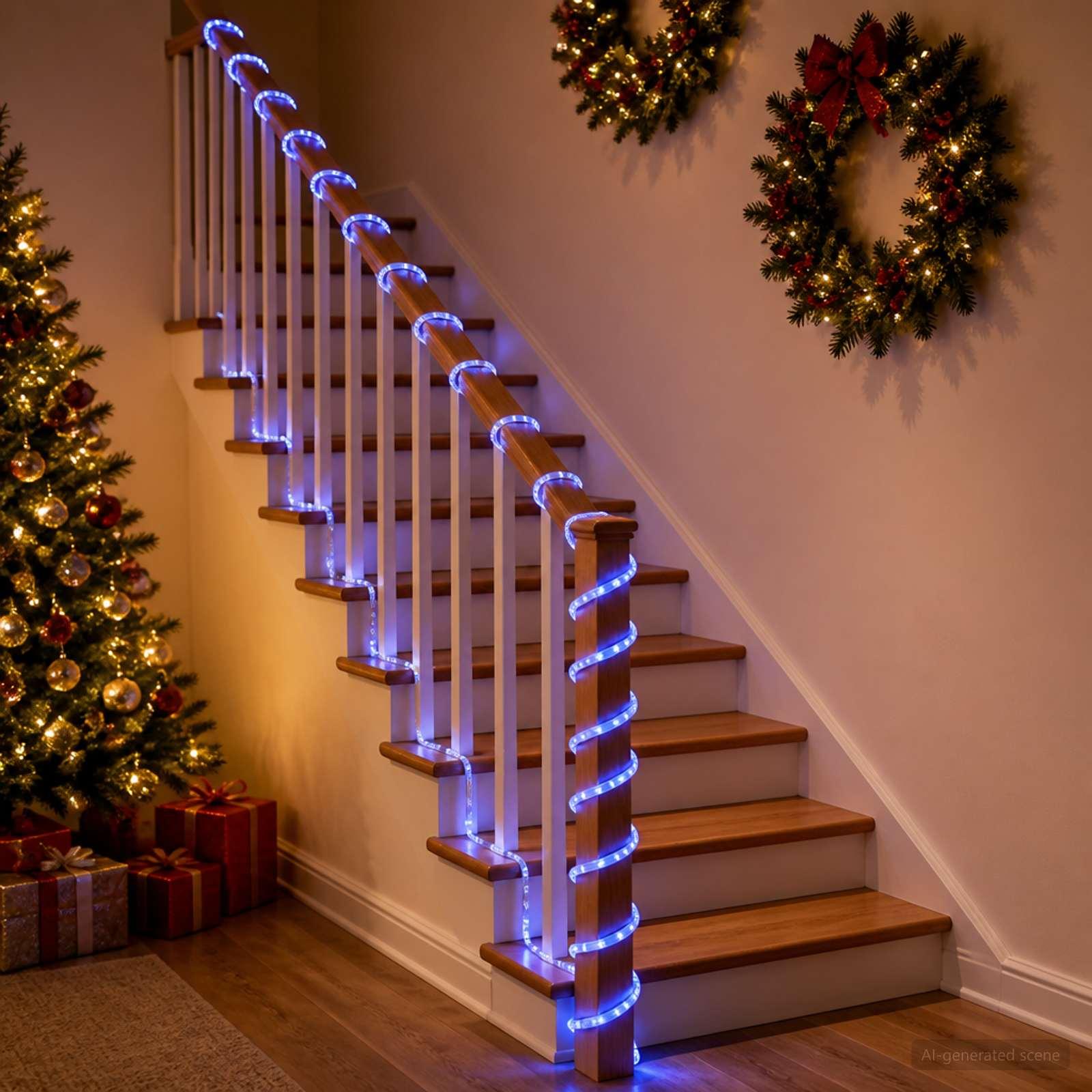 vidaXL LED-lysslange til jul 1200 LED'er Blå 50 m