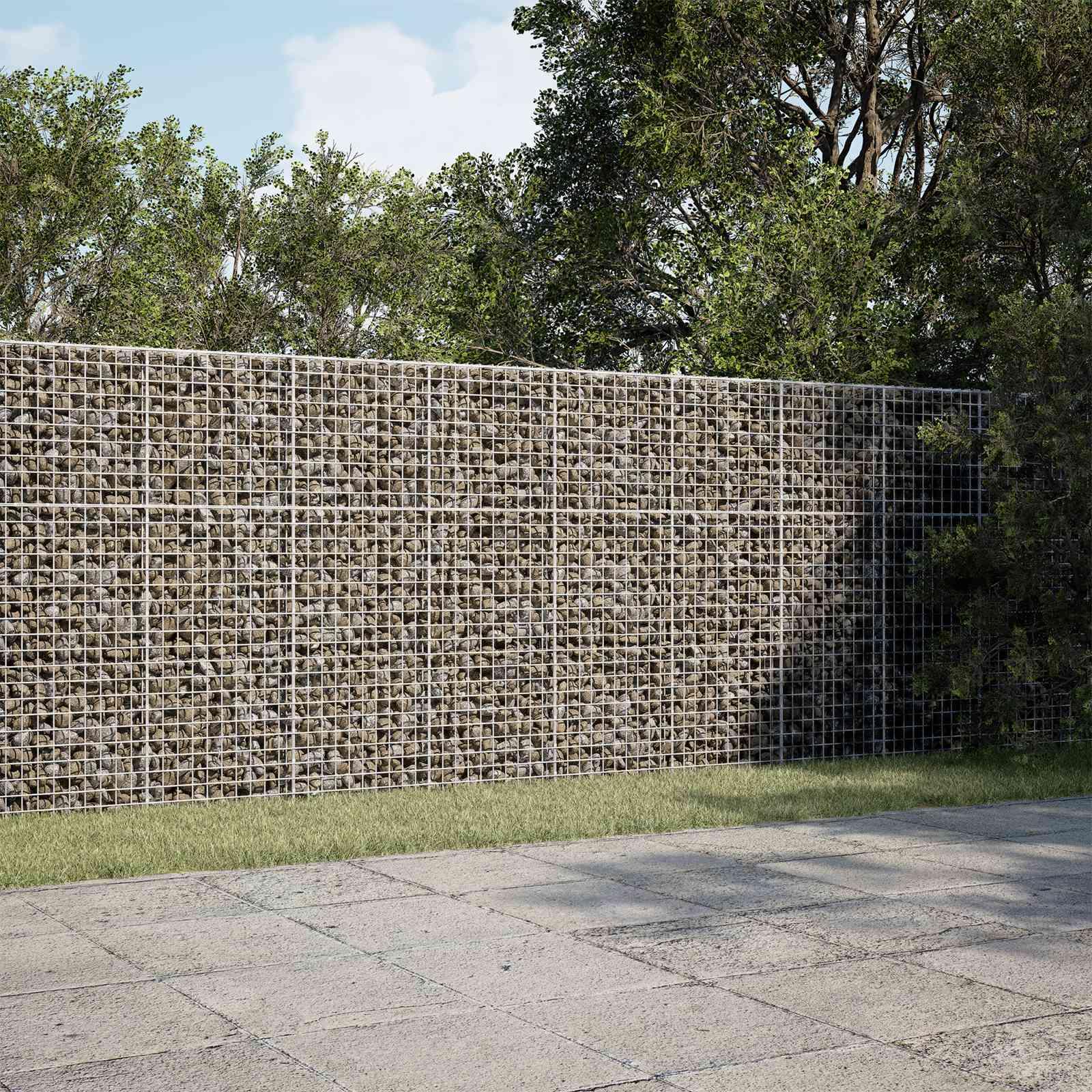vidaXL Gabion med 3,5 mm Tråd og 5x5 cm Maske 200x10x150 cm