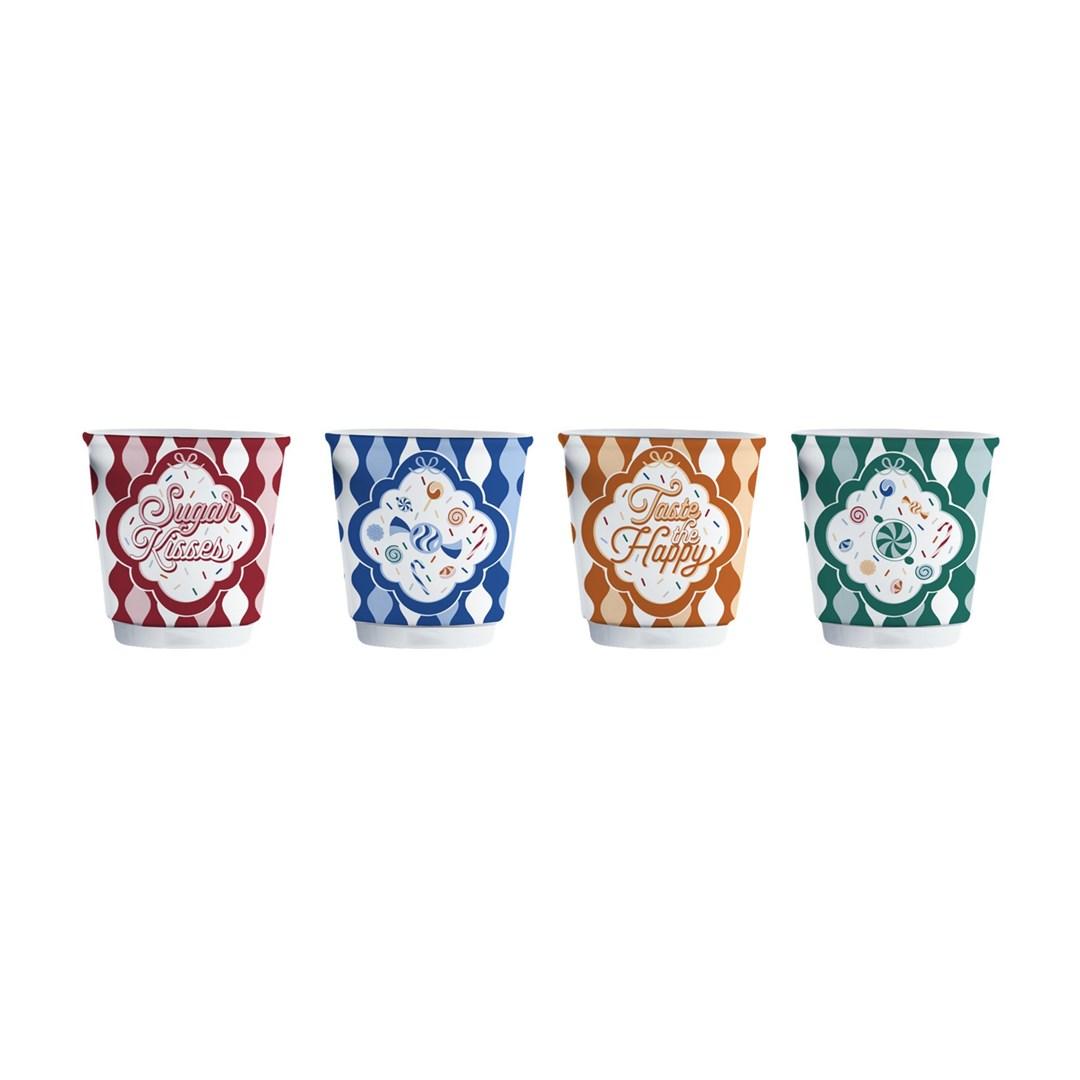 Små kopper BIALETTI Candyland - 4 stk. 80 ml