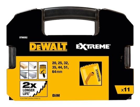 DeWALT DT90352-QZ, Sæt, Boremaskine, Metal, Plast, Træ, Metal, 20,25,32,35,44,51,64 mm, 11 stk