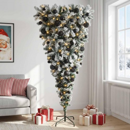 Omvendt kunstigt juletræ med 300 LED - 180 cm