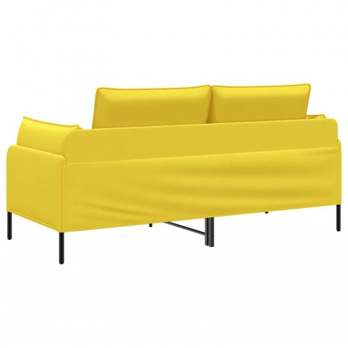 2-personers sofa i stof - lys gul 188 x 81 x 89 cm