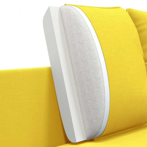 2-personers sofa i stof - lys gul 188 x 81 x 89 cm