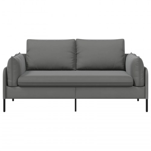 2-personers sofa i mørkegrå fløjl - 188 x 81 x 89 cm