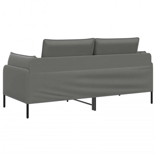 2-personers sofa i mørkegrå fløjl - 188 x 81 x 89 cm