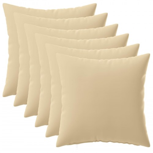 Pyntepuder 6 stk. HEERLEN beige 35 x 35 cm