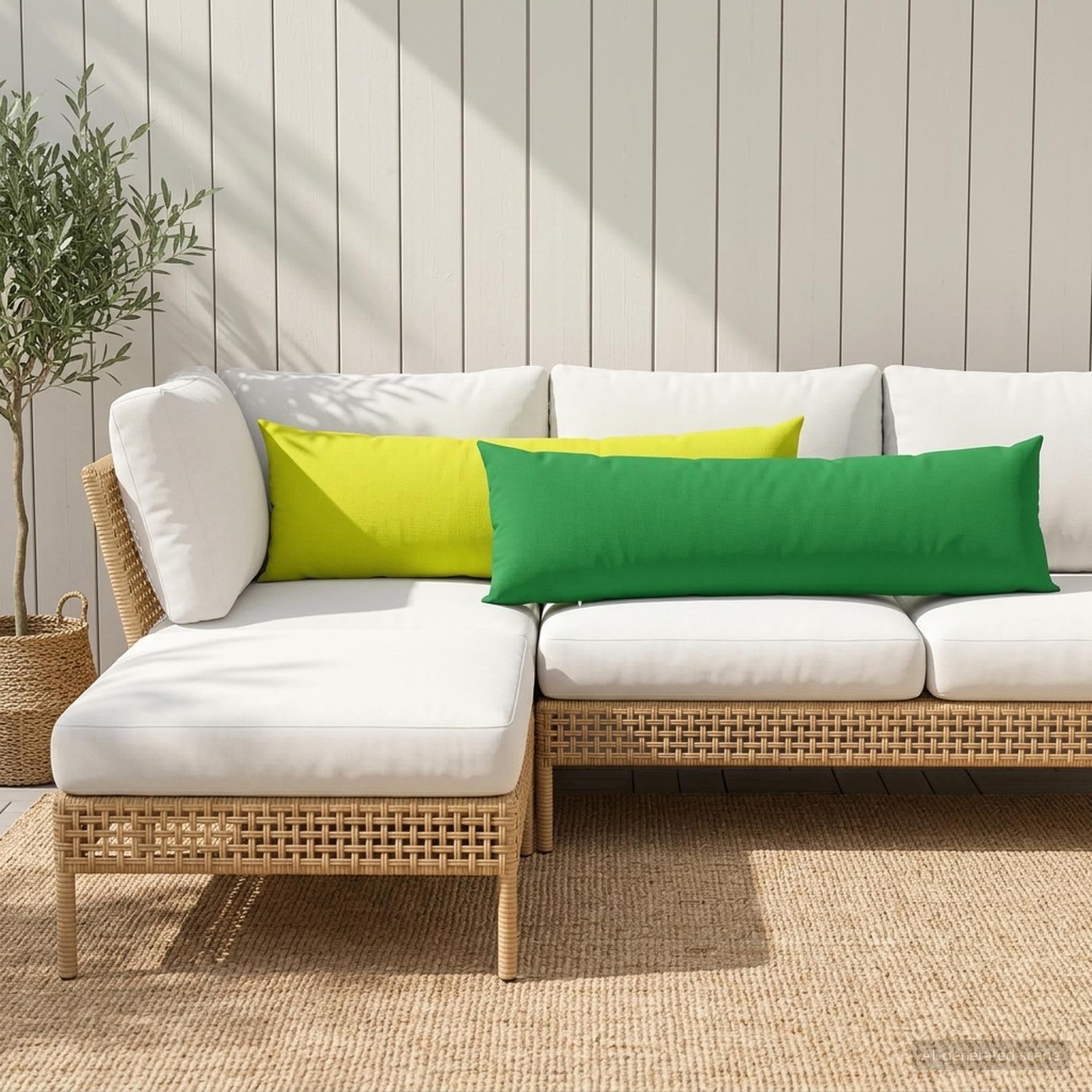 vidaXL Pude 2 stk. HEERLEN Grøn 40 x 145 cm Polyester