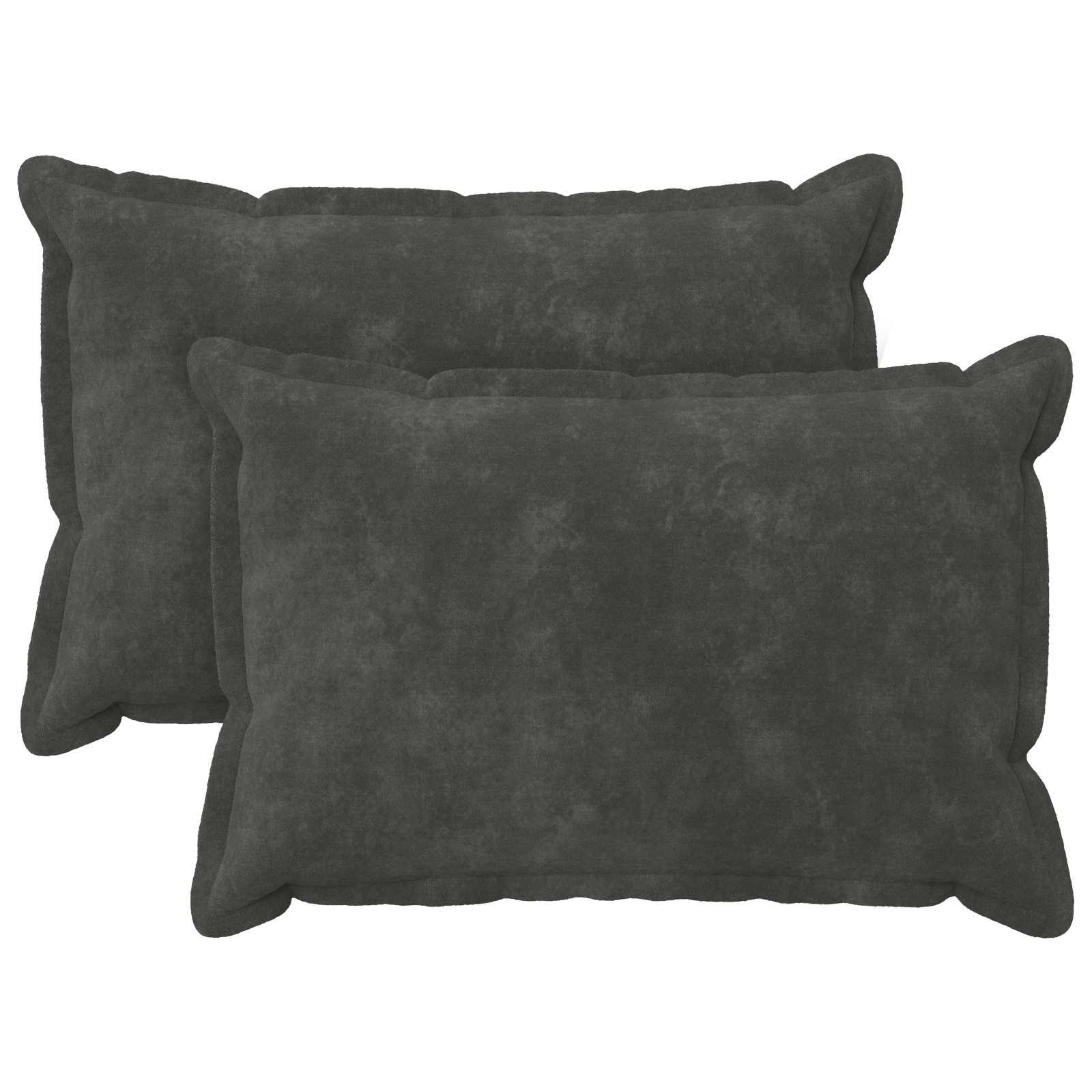 vidaXL Pude 2 stk. HOUTEN Antracit 50 x 75 cm Mikrofiber Fleece