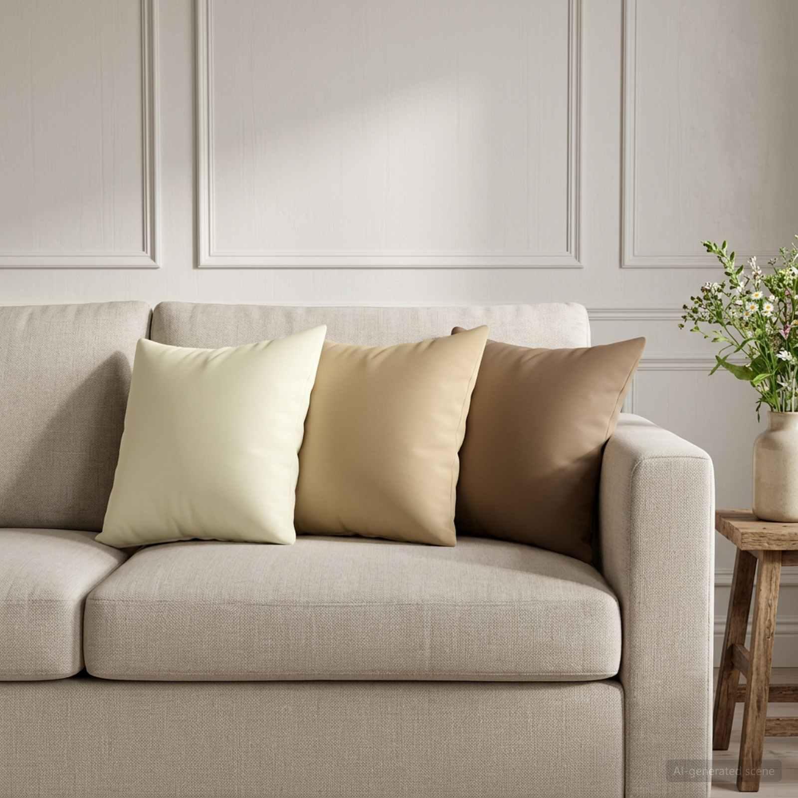 vidaXL Pude med pude HEERLEN 2 stk. Beige Polyester