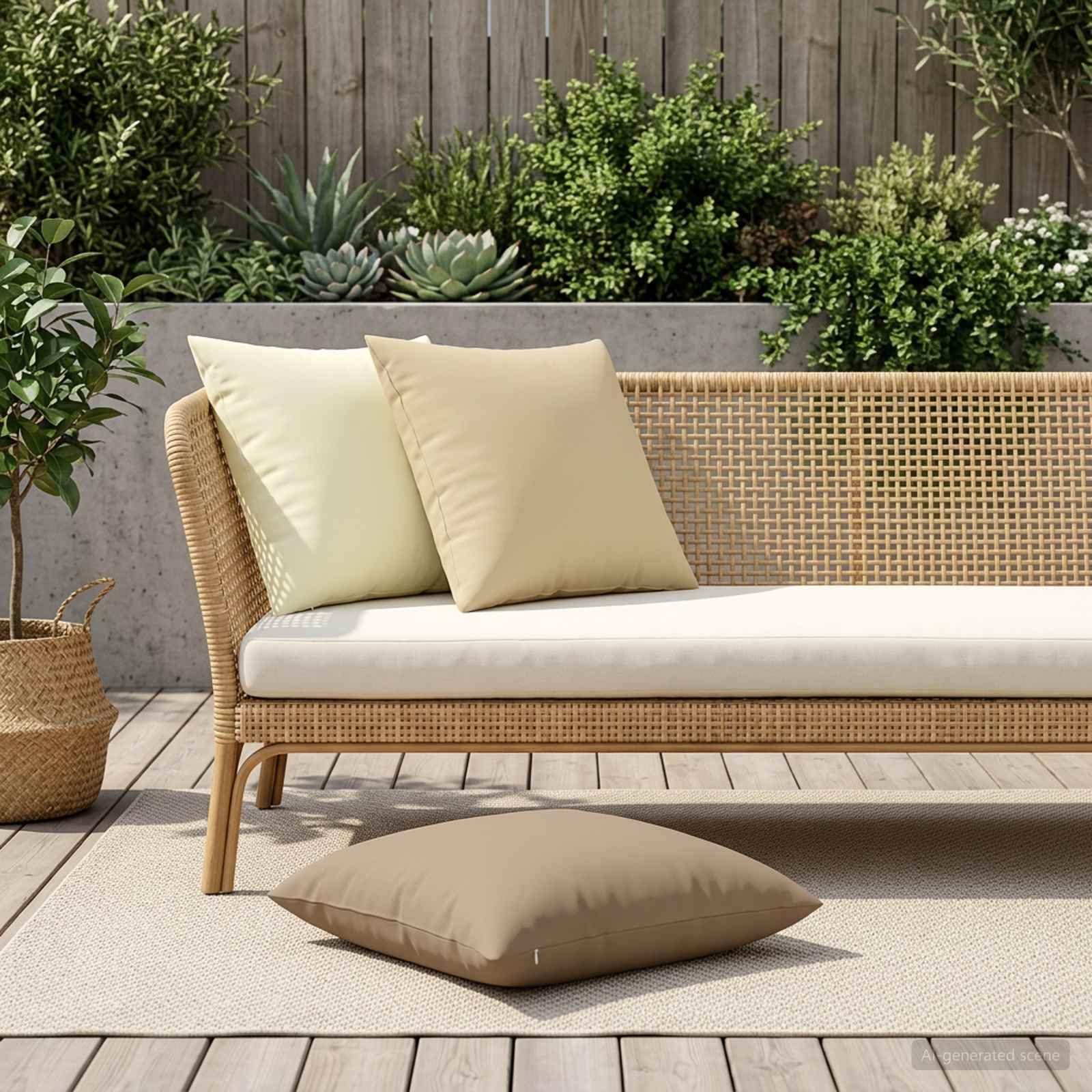 vidaXL Pude 2 stk. HEERLEN Beige 55 x 55 cm Polyester