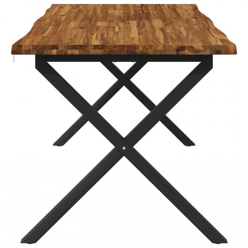 Spisebord med live edge i massivt akacietræ 160 x 80 x 75 cm