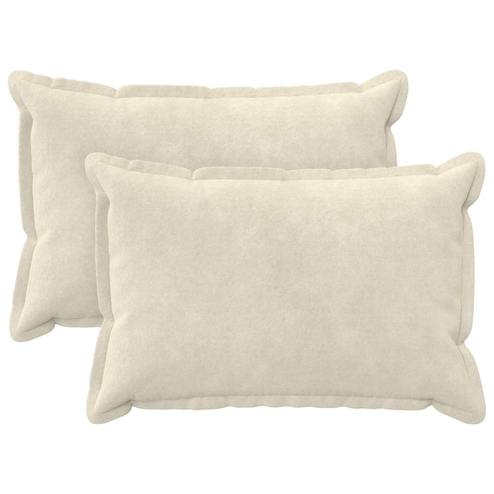 vidaXL Pude 2 stk. HOUTEN Cremefarvet 50 x 75 cm Mikrofiber Fleece