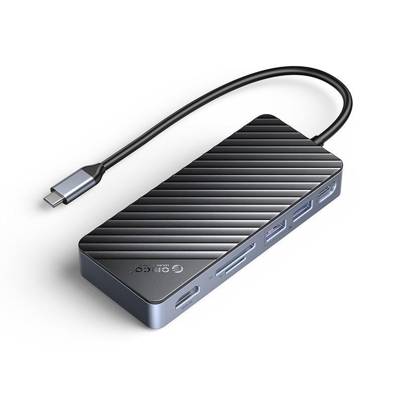 USB-C hub ORICO OM28P-G2-BK-EP med M.2 kabinet