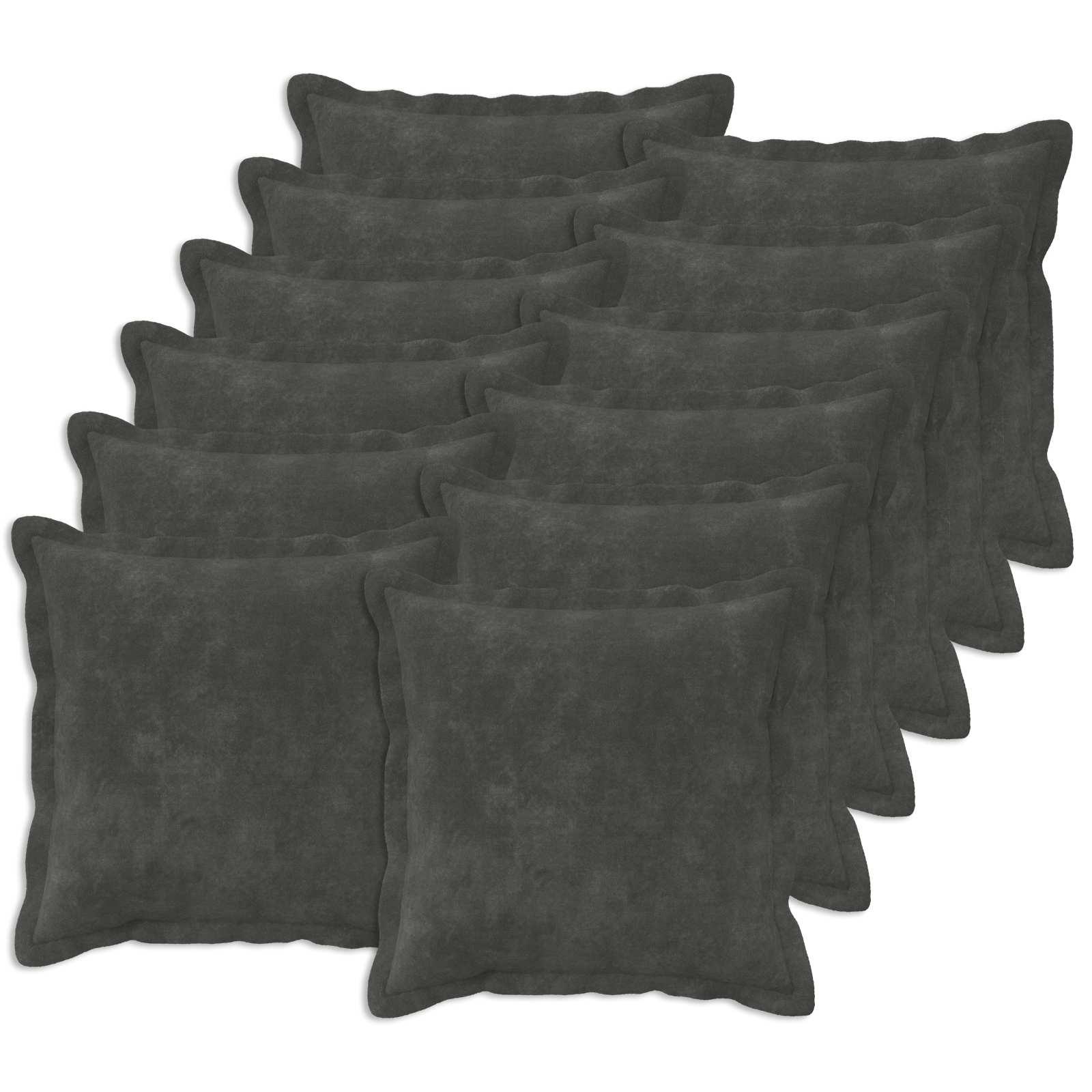 vidaXL Pude med pude HOUTEN 12 stk. Antracit Mikrofiber Fleece