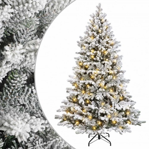 Kunstigt juletræ med hængslede grene 180 cm - 300 LED varm hvid