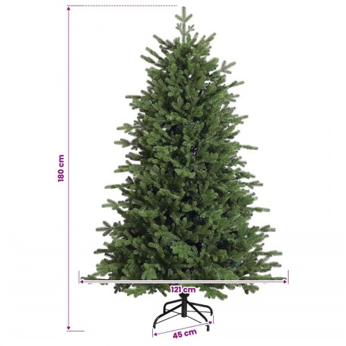 Kunstigt juletræ med hængslede grene 180 cm - 300 LED varm hvid
