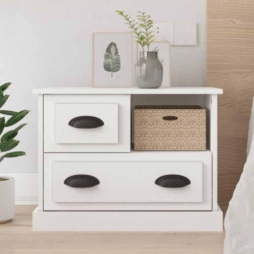 Sengebord 60 x 39 x 45 cm - hvid