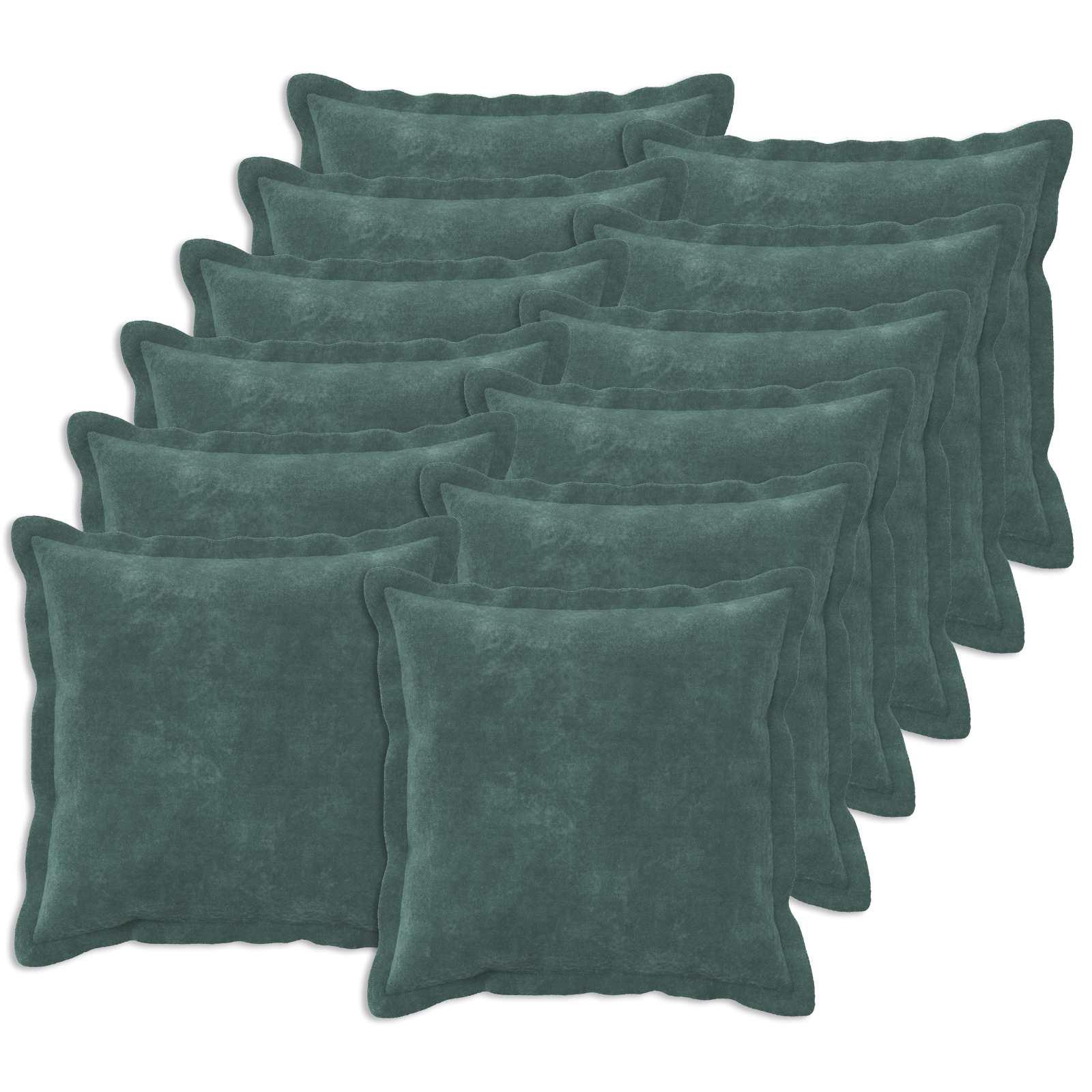 vidaXL Pude med pude HOUTEN 12 stk. Hav Blå Mikrofiber Fleece