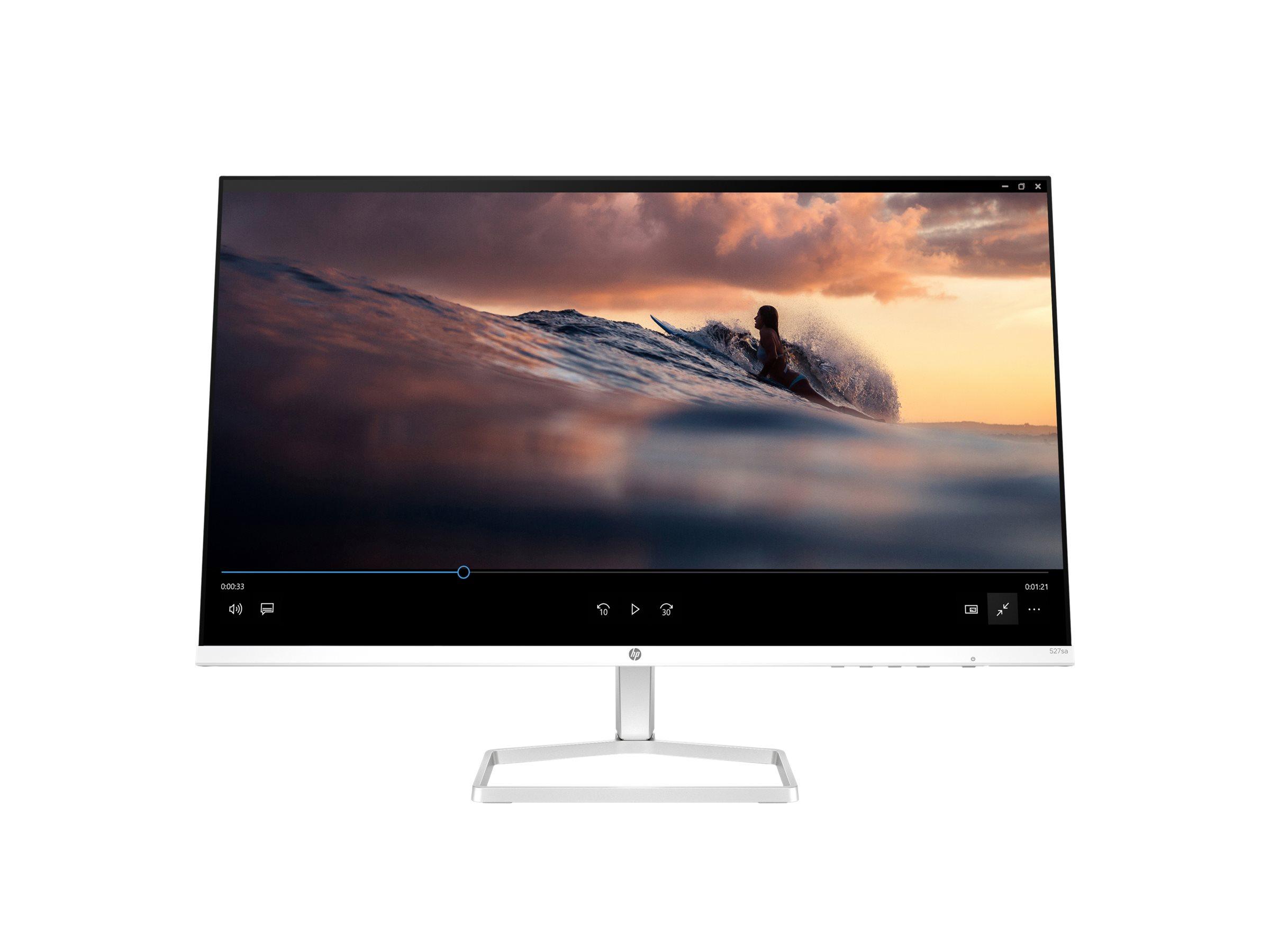 HP 527sa - 5 Series - LED-skærm - 27 - 1920 x 1080 Full HD (1080p) @ 100 Hz - IPS - 300 cd/m2 - 1500:1 - 5 ms - 2xHDMI, VGA - højtalere - sølv (stander)
