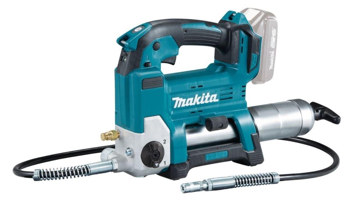 Makita fedtsprøjte 18V DGP180Z, beholder på 475ml, m/1,2m slange, uden batteri & lader