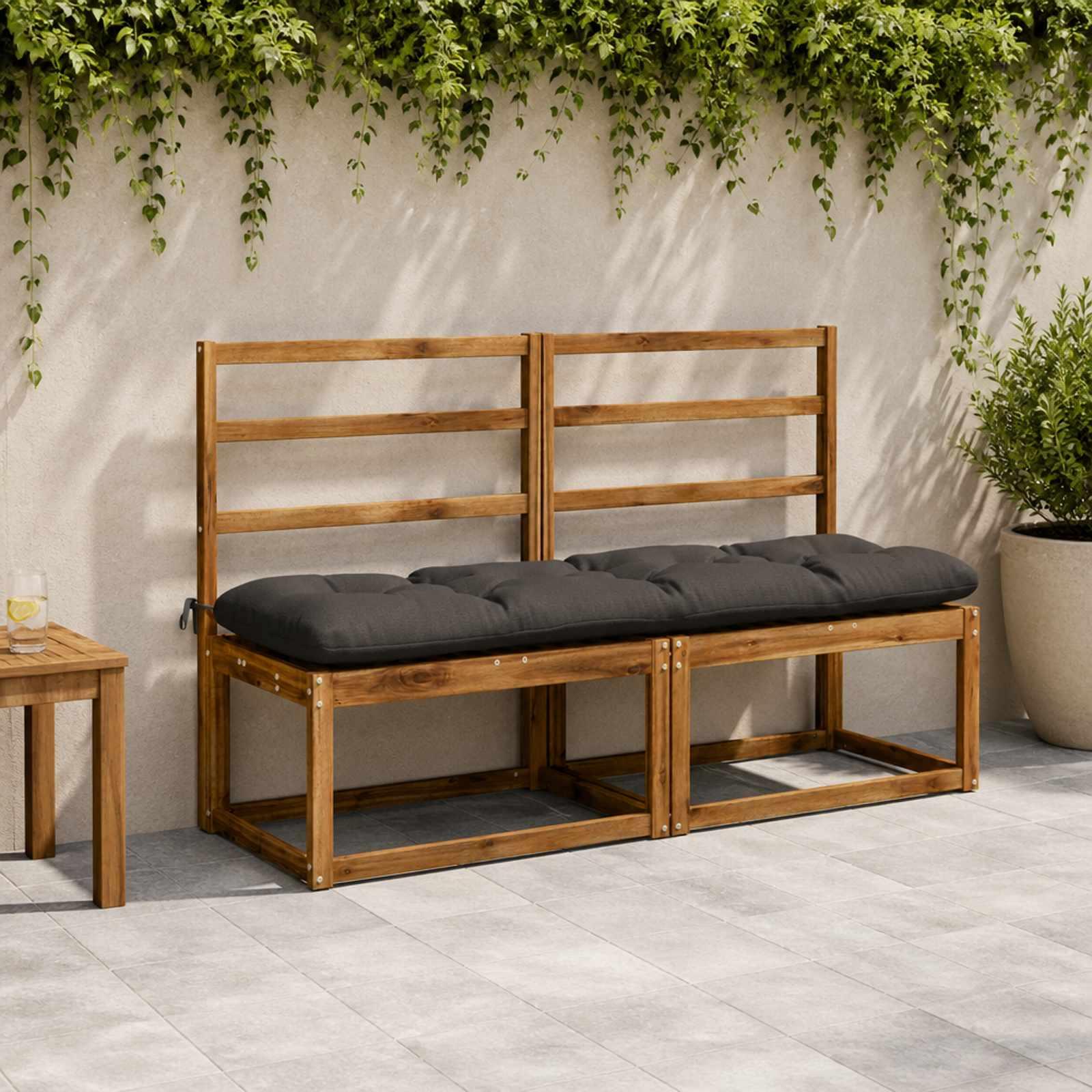 vidaXL Bænkpude VIANEN 100% polyester Antracit 150 x 40 x 12 cm