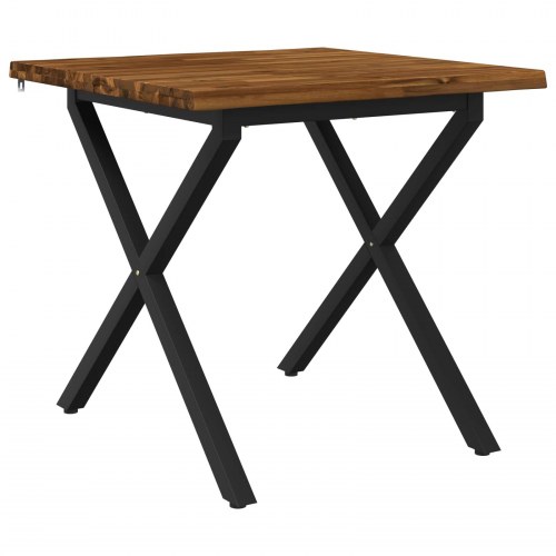 Spisebord med live edge i massivt akacietræ - 90 x 90 cm