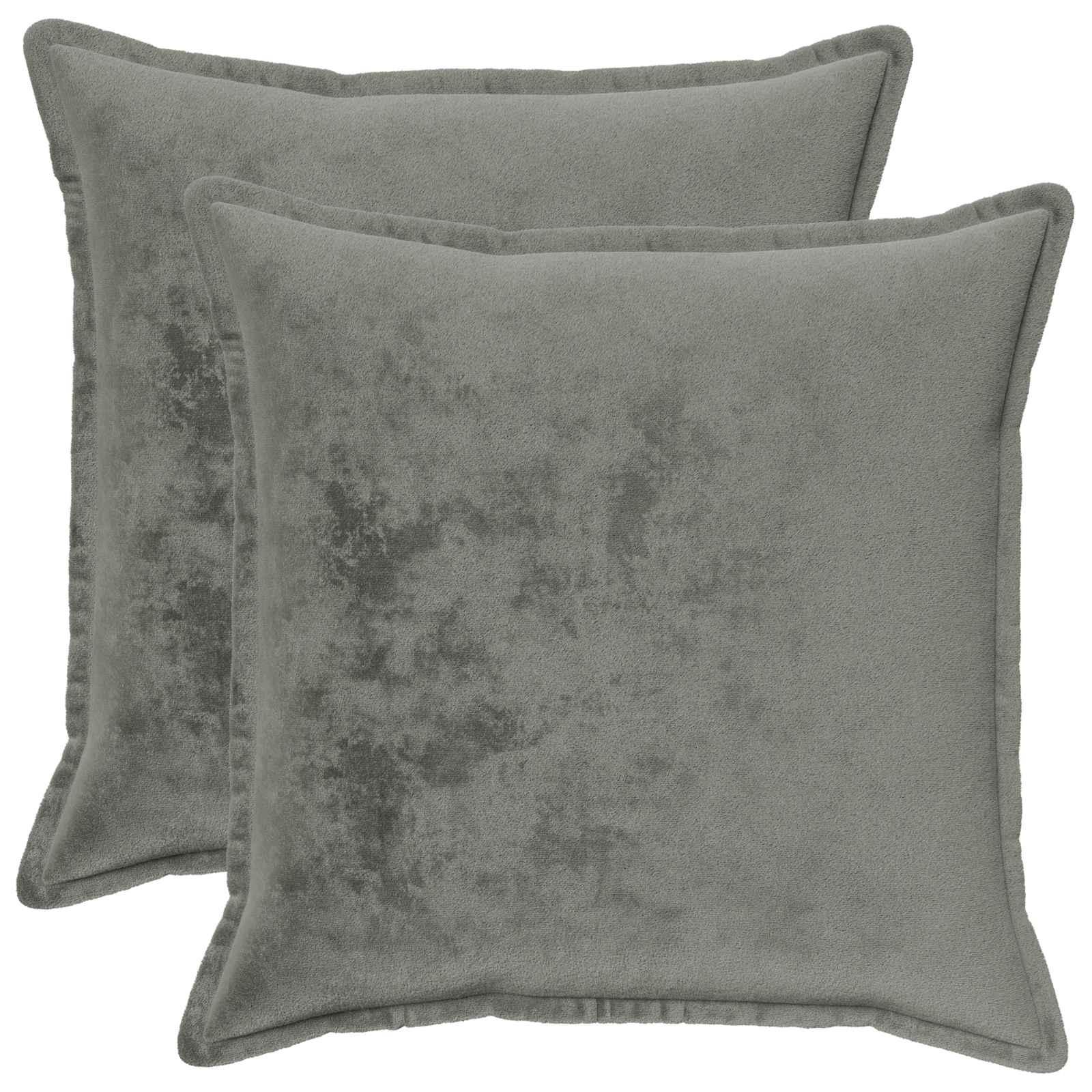 vidaXL Pudebetræk 2 stk. HOUTEN Mørkegrå 65 x 65 cm Flannel