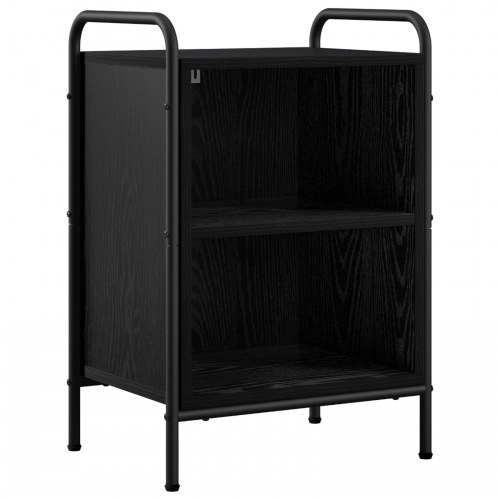 Sengeborde 2 stk. sort eg 40 x 30 x 60 cm
