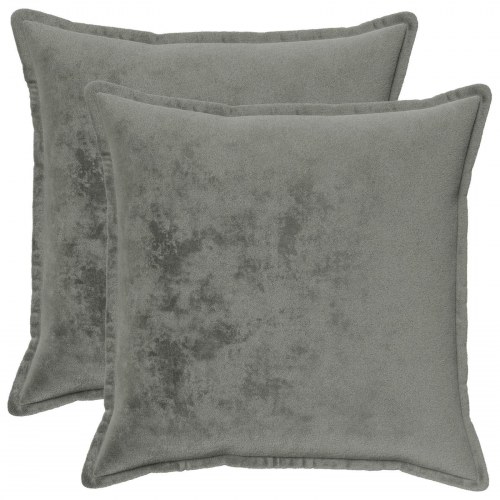 Pudebetræk HOUTEN 2 stk. i flannel - mørkegrå 70 x 70 cm