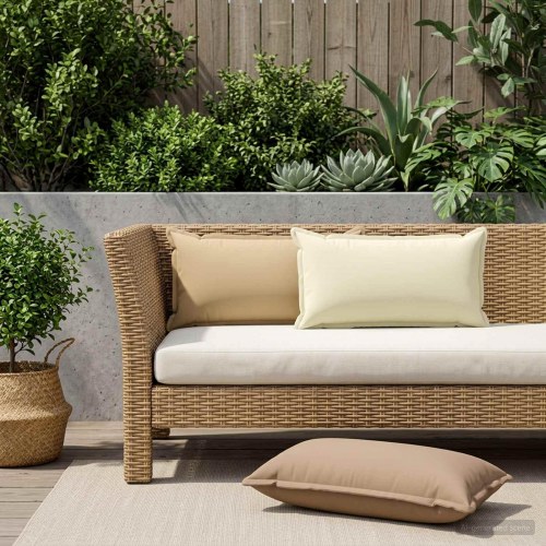 Pyntepuder HOUTEN 6 stk. - beige 40 x 80 cm