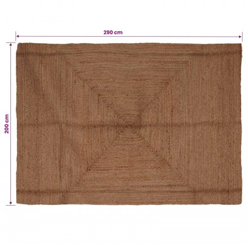 Gulvtæppe grå 200 x 290 cm i jute