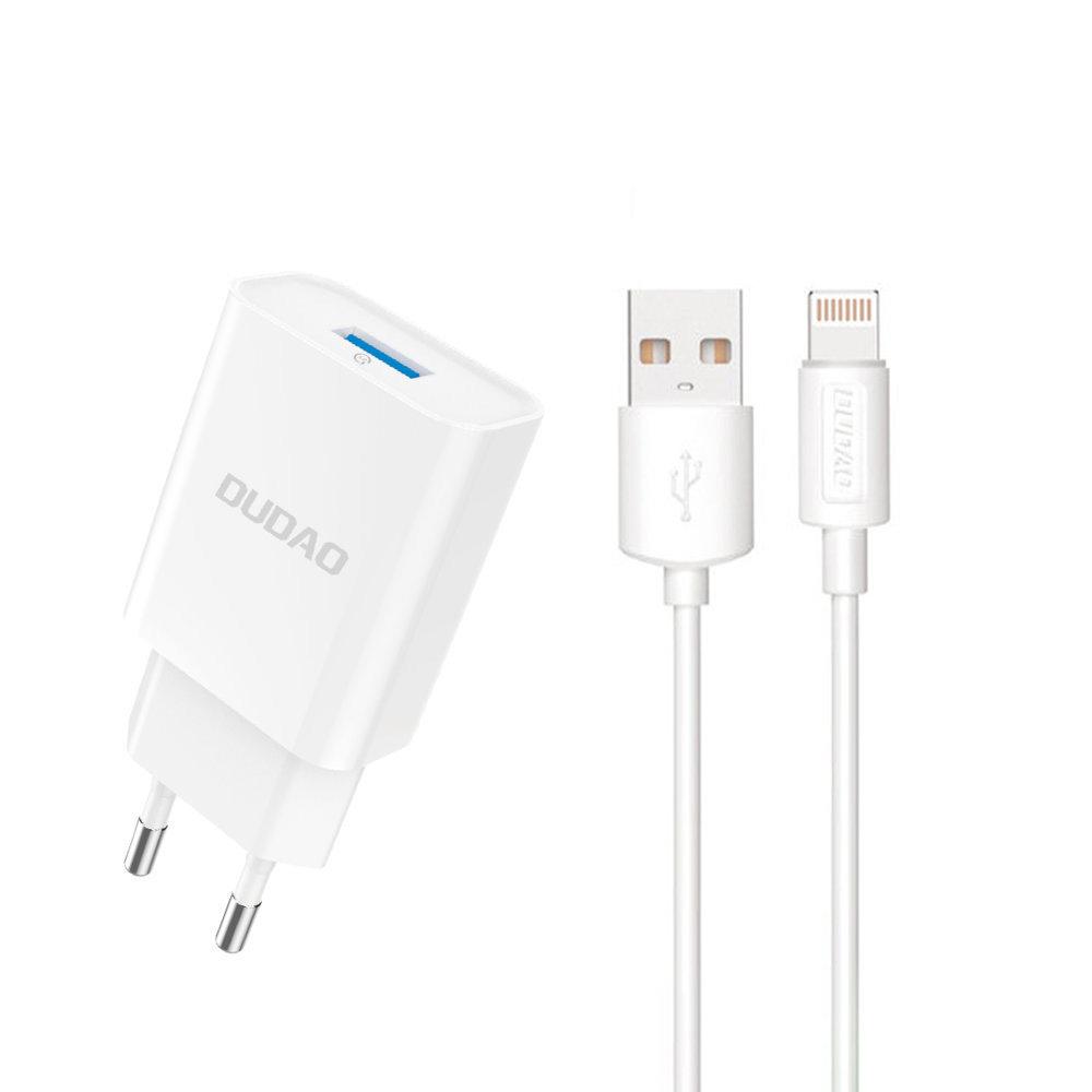 Dudao A3EUTL Adapter 12Watt USB-A (1m USB-A to Lightning cable included)