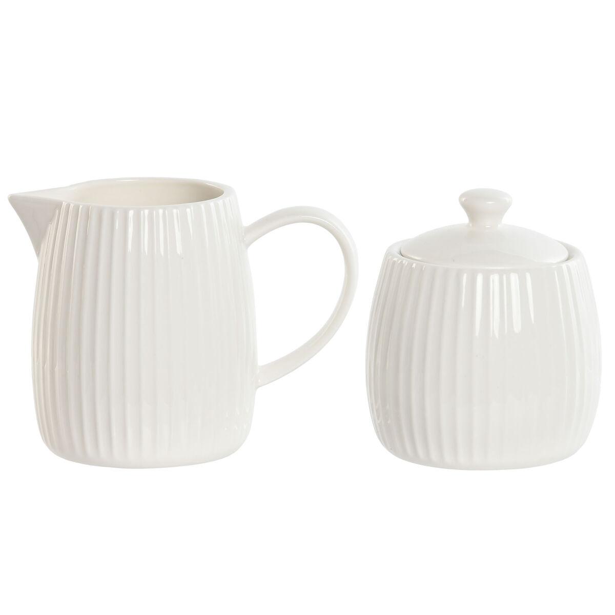 Mælkekande og sukkerskål - hvidt porcelæn, 250 ml, 2 dele