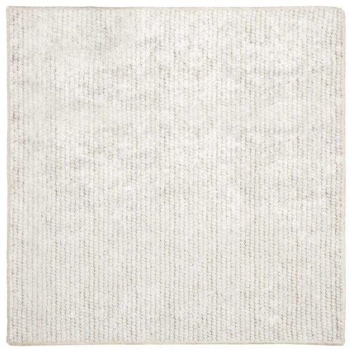 Gulvtæppe cremefarvet 100 x 100 cm - vaskbart
