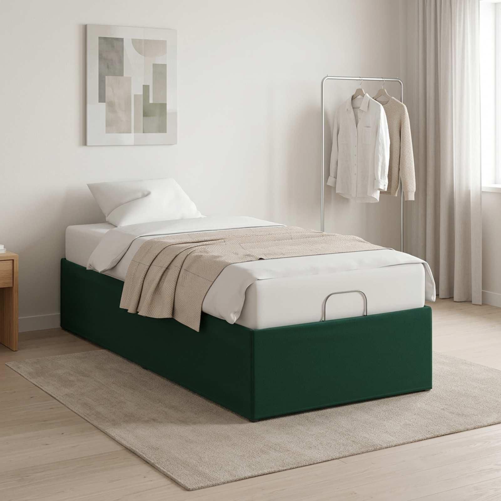 Elektrisk justerbar sengeramme skovgrøn 200 x 90 cm