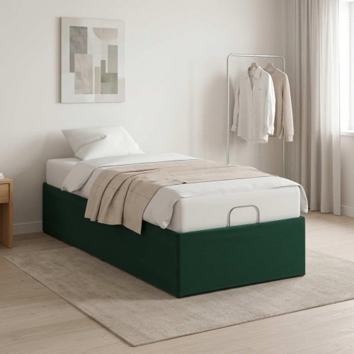 Elektrisk justerbar sengetramme skovgrøn 200 x 80 x 33,5 cm