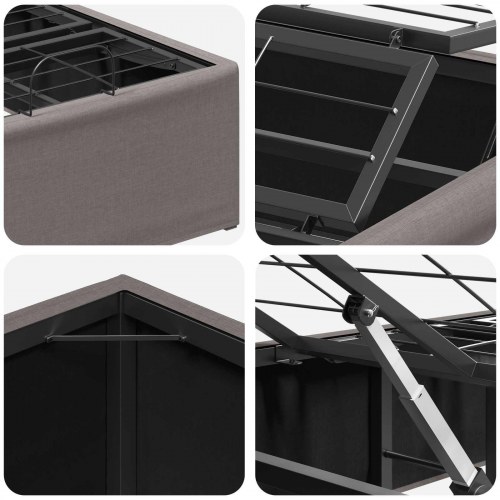 Elektrisk elevationsramme gråbrun 200 x 80 cm