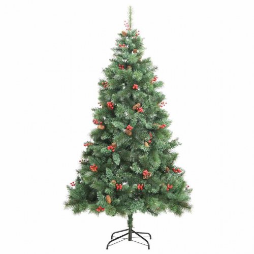 Kunstigt juletræ 180 cm med 300 LED - varm hvid
