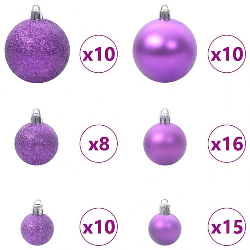 Kunstigt juletræ 180 cm med 300 LED - varm hvid