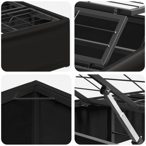 Elektrisk elevationsramme - sort 200 x 70 cm