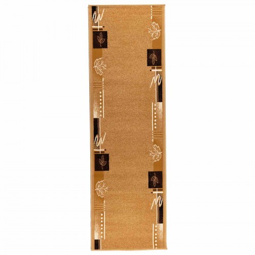 Løbertæppe FLORNES okker blade 80 x 400 cm