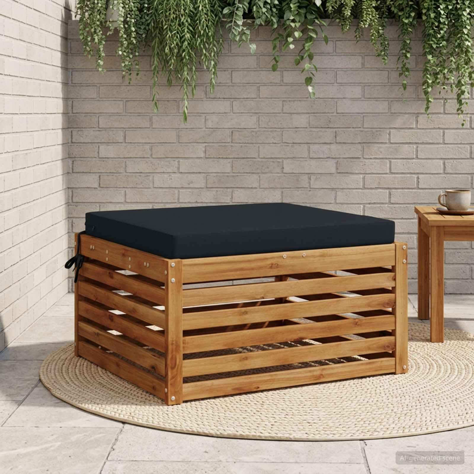 vidaXL 1-Stykke Sædepude SOEST 100% polyester Mørk blå 60 x 60 x 7 cm