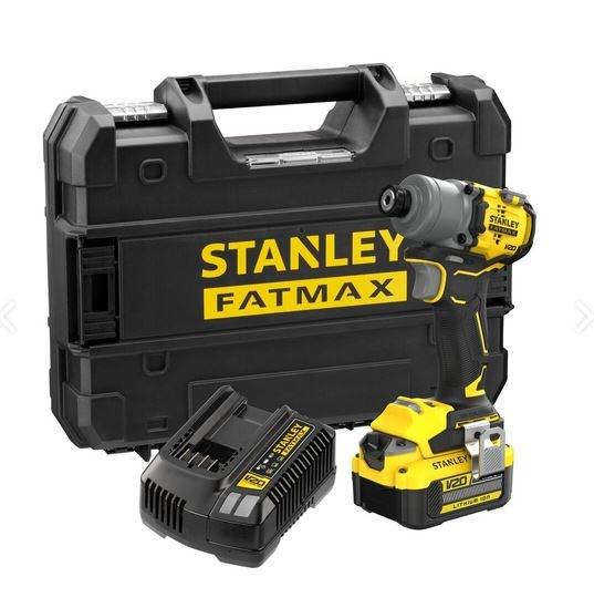 Slagskruetrækker STANLEY FATMAX SFMCF830M1T-QW med batteri, oplader og kuffert