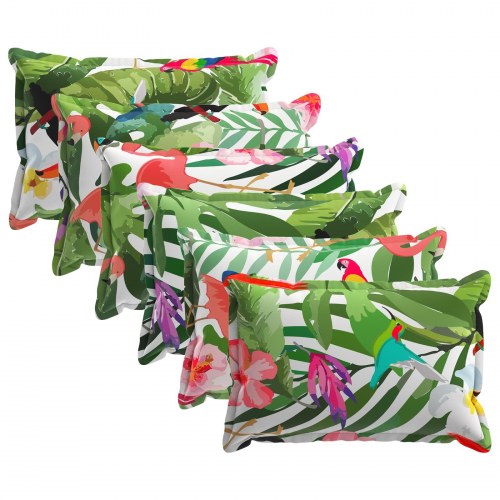 Pyntepuder 6 stk. HOUTEN - flerfarvet 30 x 50 cm