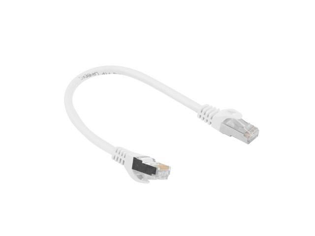 Lanberg CAT 6 Foldet uskærmet snoet par (F/UTP) 25cm Patchkabel Hvid RAL 9010