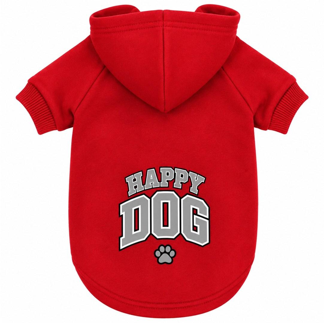 Hundehættetrøje Happy Dog 26 - rød, str. M